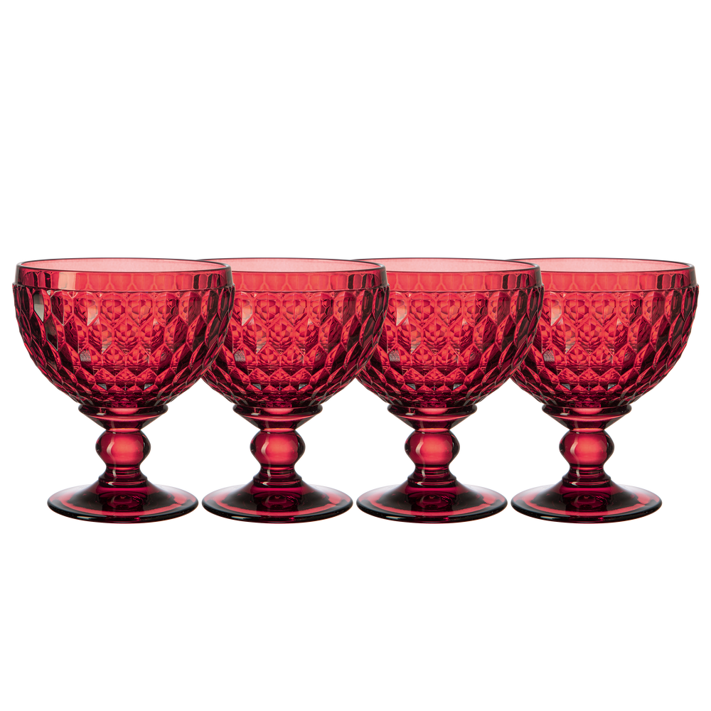 Boston Candy dish - Red, 4.1 oz, crystal glass