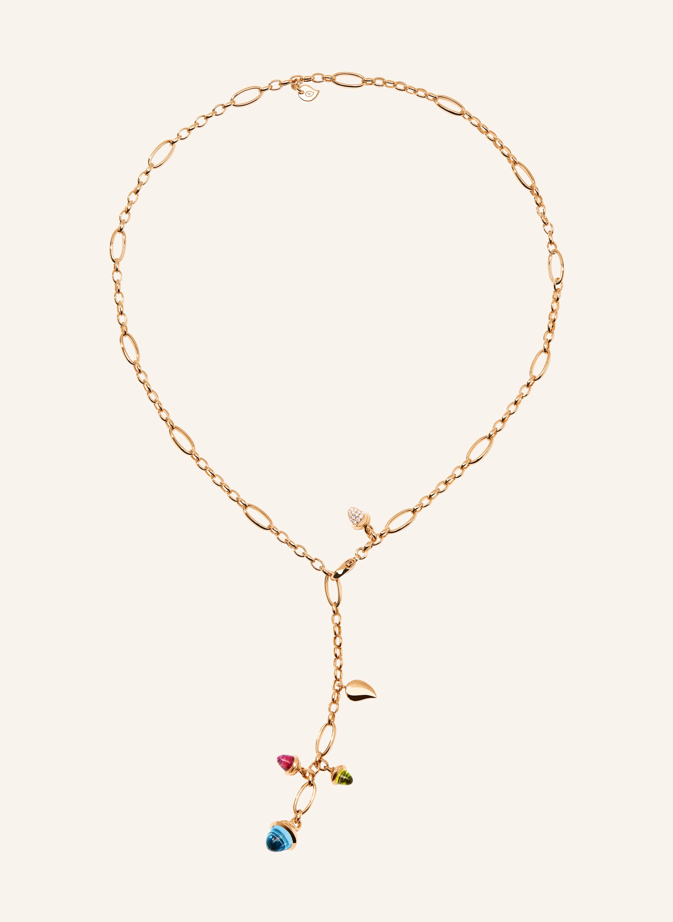 TAMARA COMOLLI Halskette NECKLACE MIKADO DELICATE 51 CM 'CANDY' WITH DIAMOND PAVÉ Candy mit Diamant Pavé