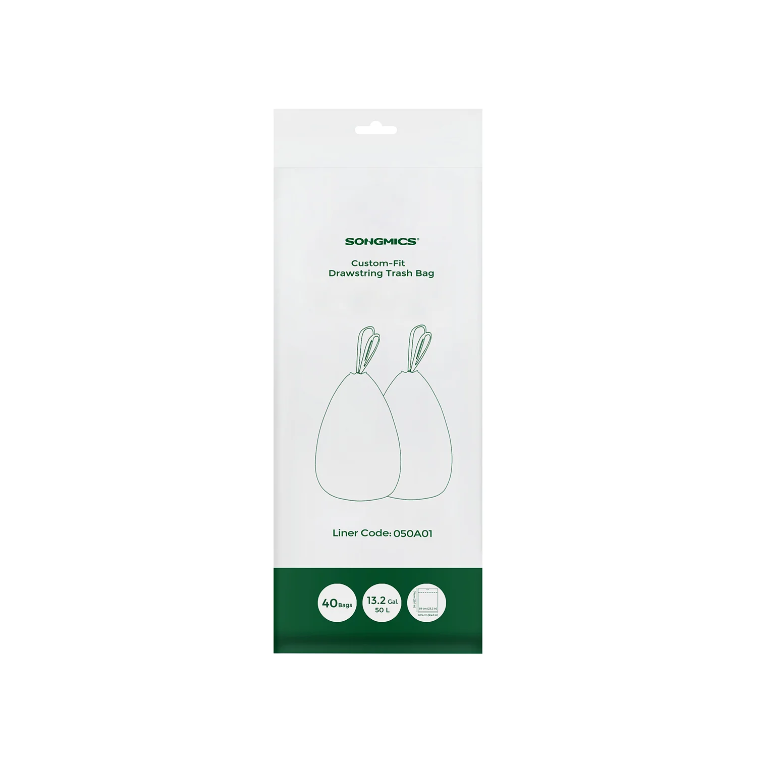 50L Sac poubelle blanc