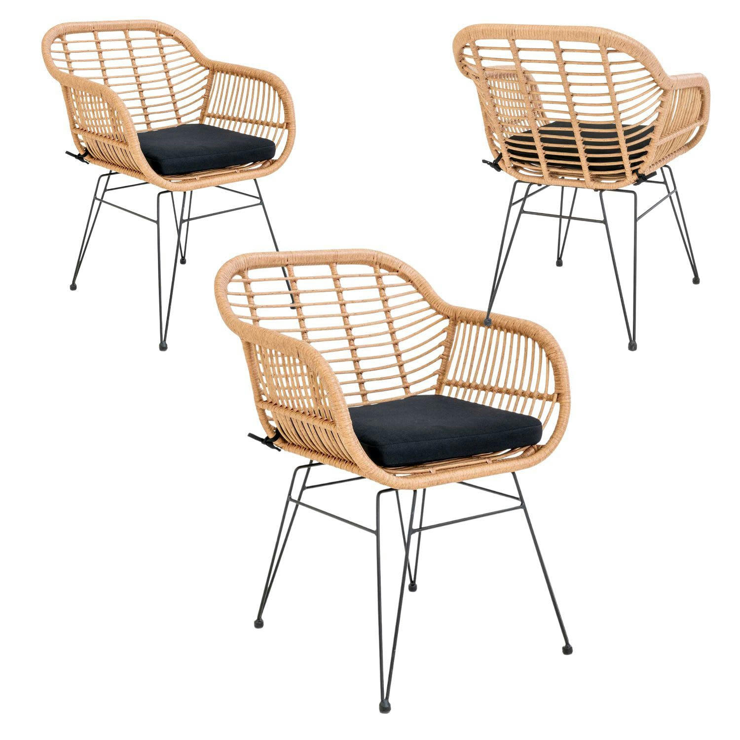 - 6 Fauteuils en polyrotin TRIESTE