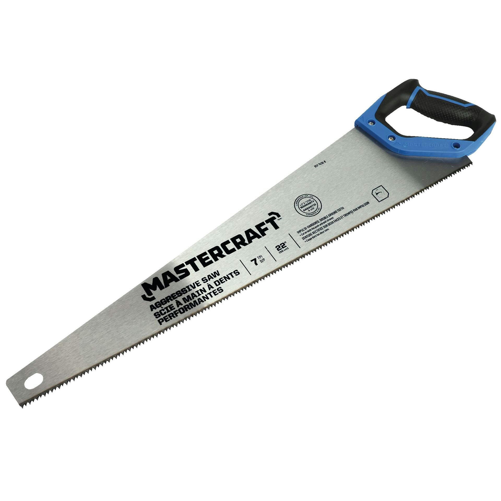 Mastercraft 7-TPI Aggressive Hand Saw, 22-in