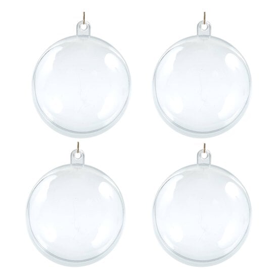 Fillable Baubles 8cm 4 Pack