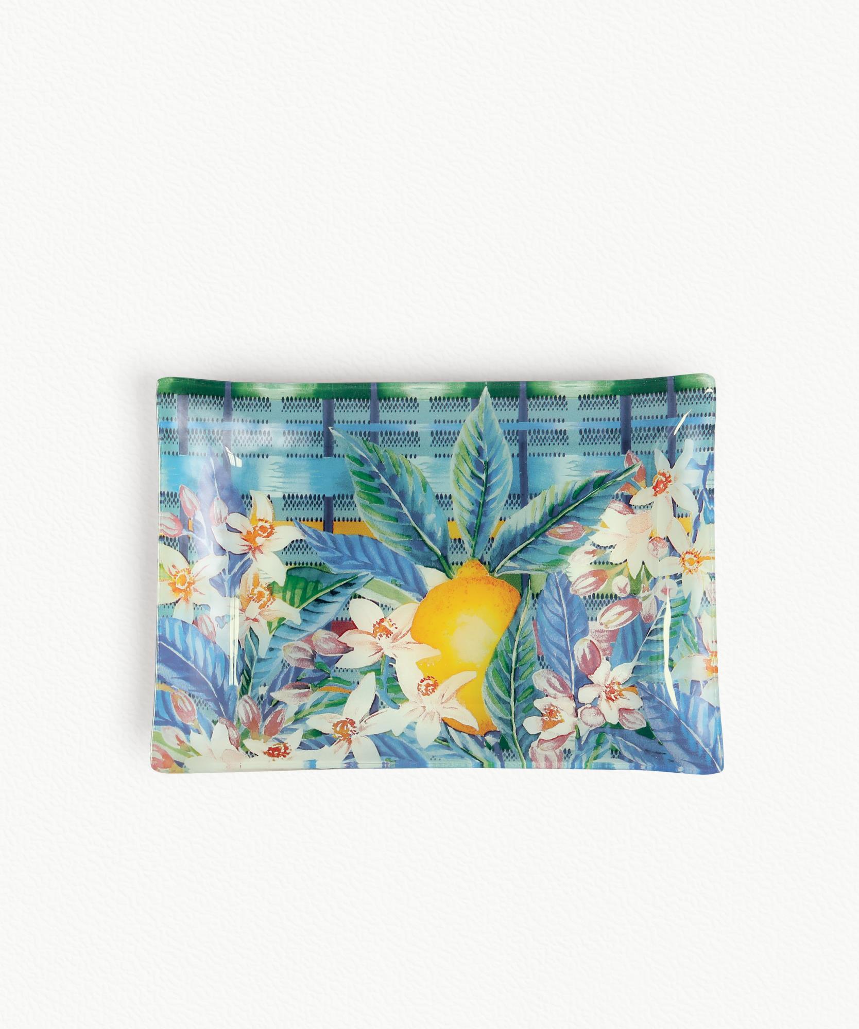 Porte savon Fleur de Citronnier - Verre décoré