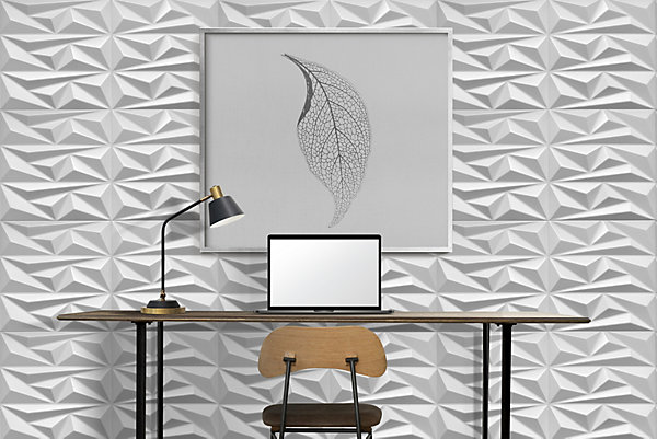 Panneaux de plafond et panneaux muraux Decoratif 3D Topaz Blanc 5m² / 20pièces