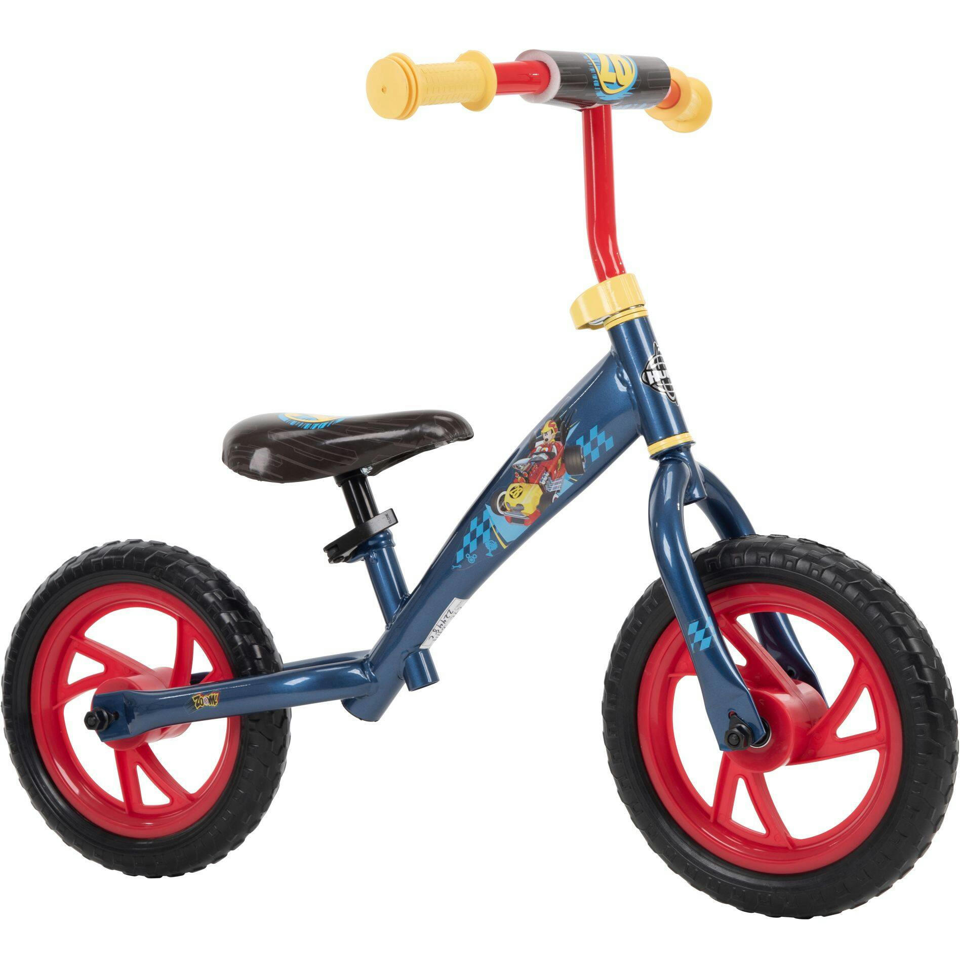 Disney Mickey Mouse Balance Bike, 12-in, Blue/Red