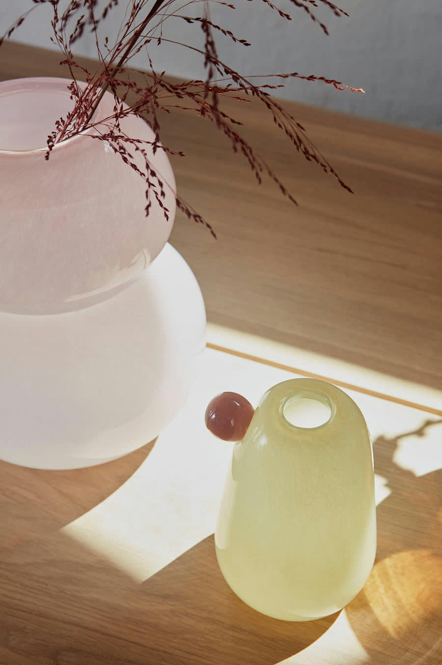 INKA - Vase jaune en verre Ø20xH34cm