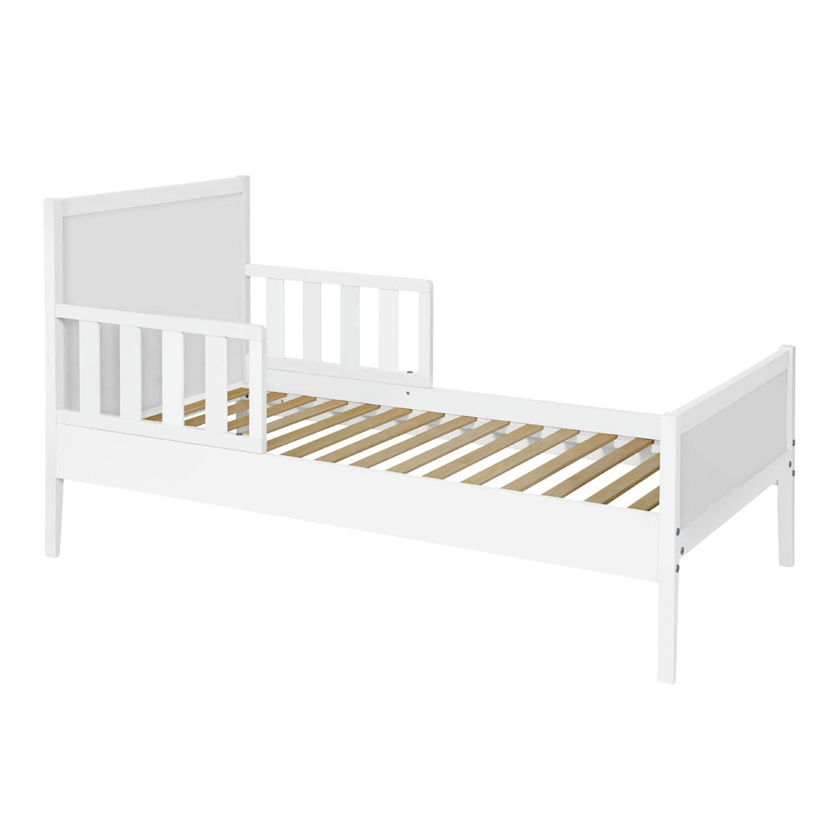 TINA - Lit enfant 70x140 cm bois massif blanc