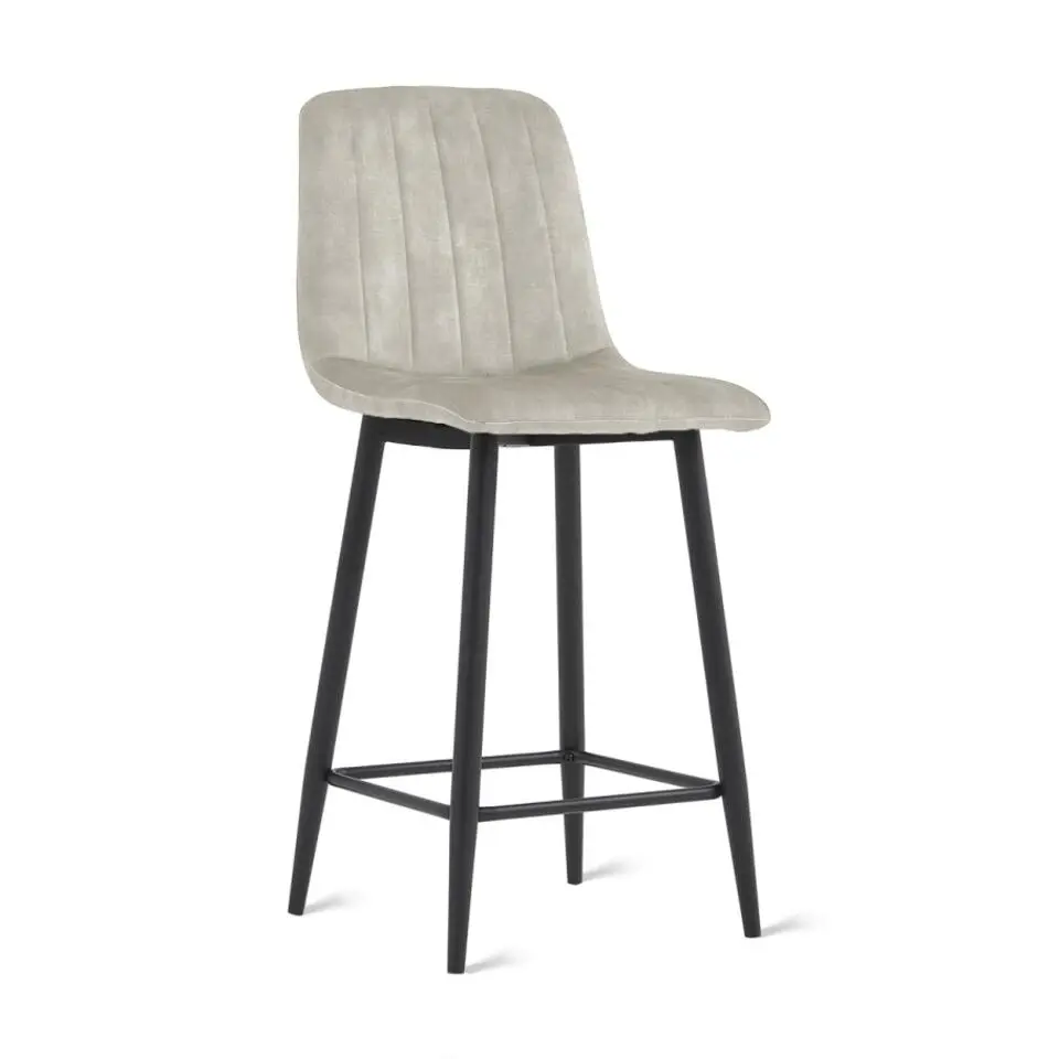 2x Barkruk Jax - Velvet Taupe (Set van 2)