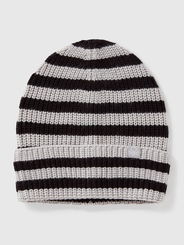 Striped knit hat