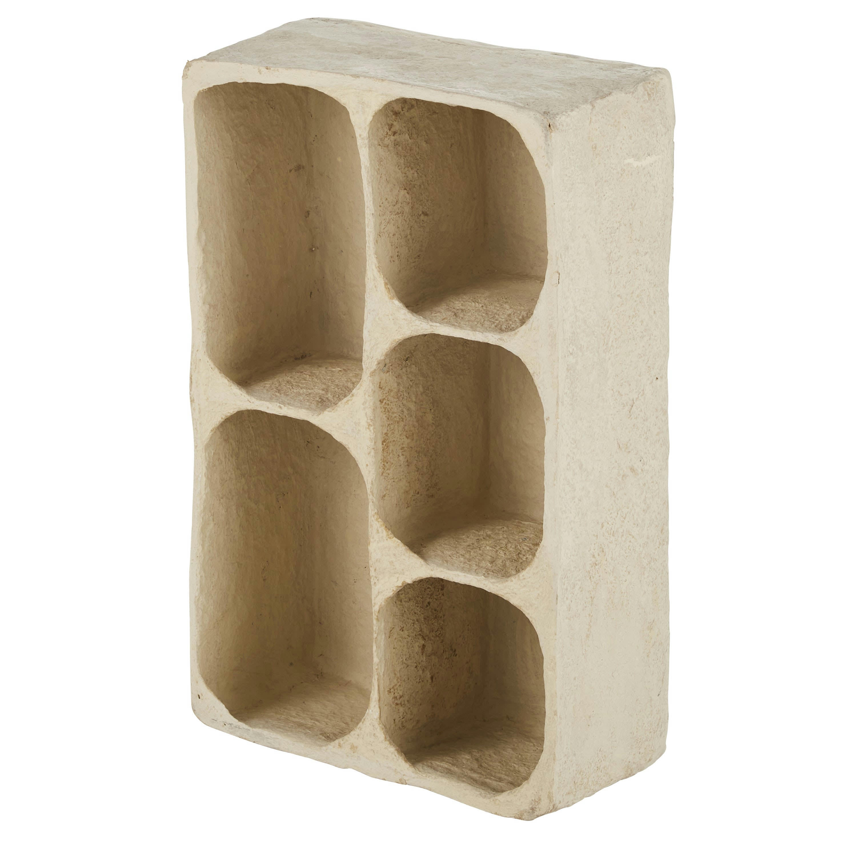 ELLA - Etagère murale en papier maché beige