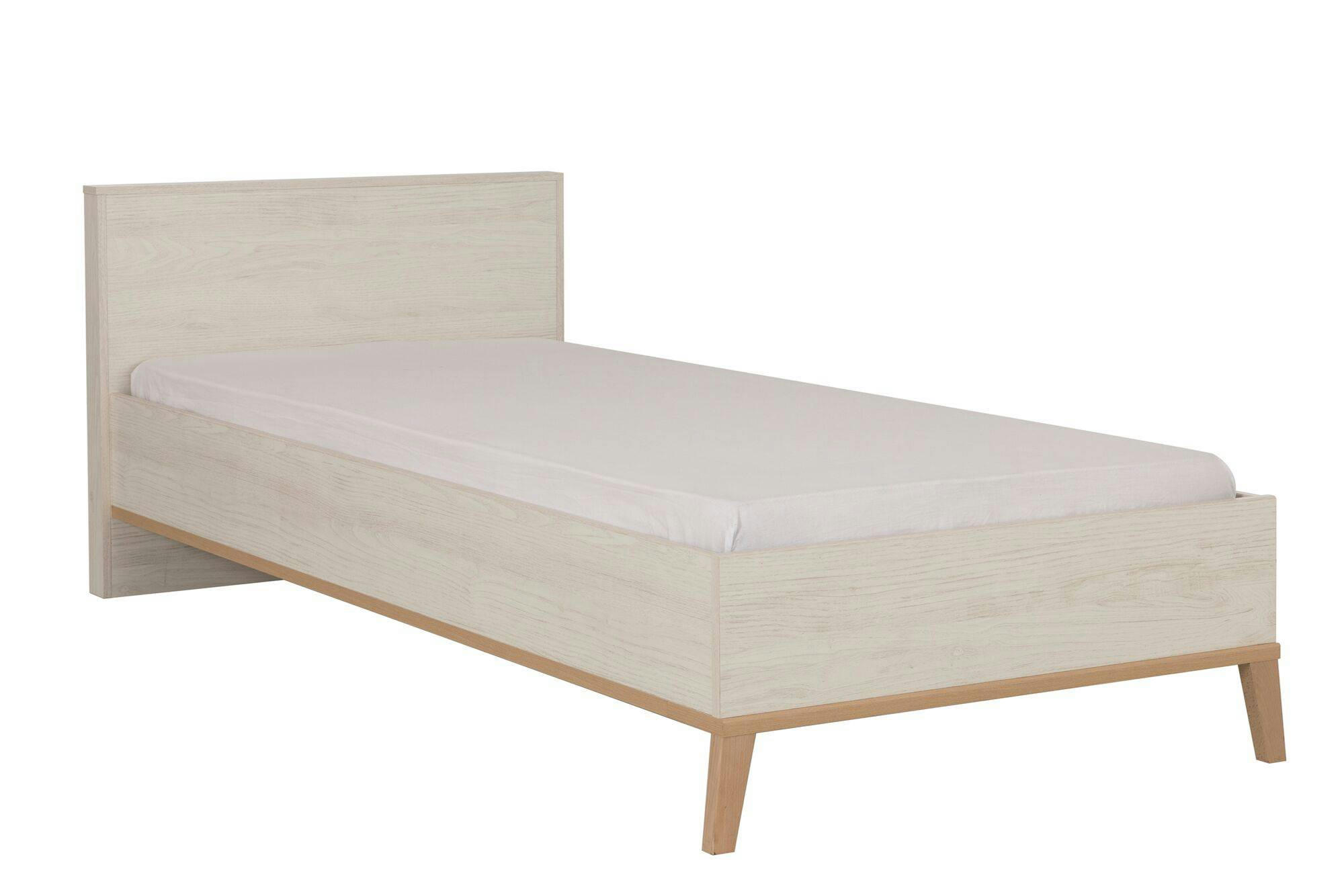GWENDOLINE - Lit effet bois clair 120 x 200 cm