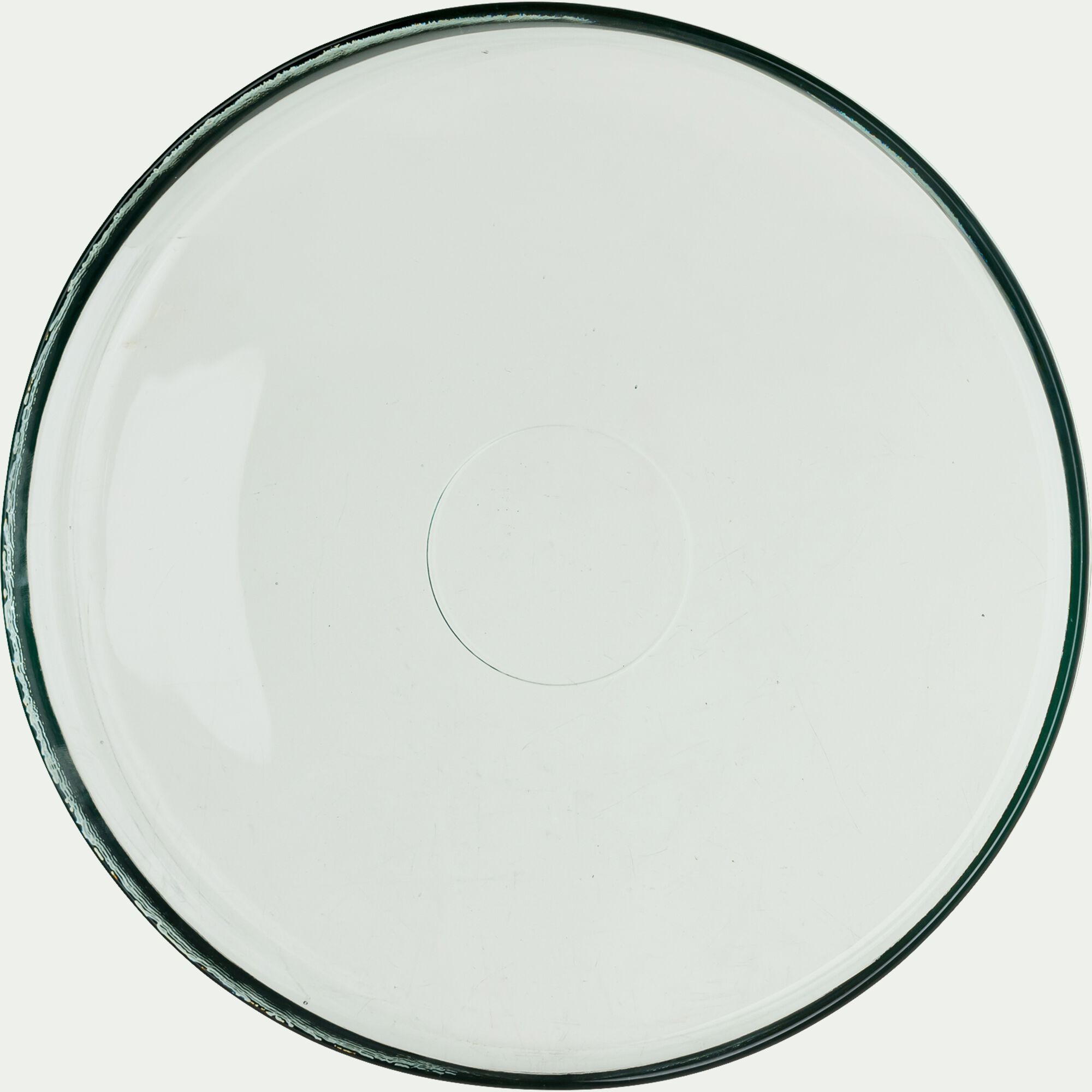 ECUME - Assiette plate en verre D25cm - transparent