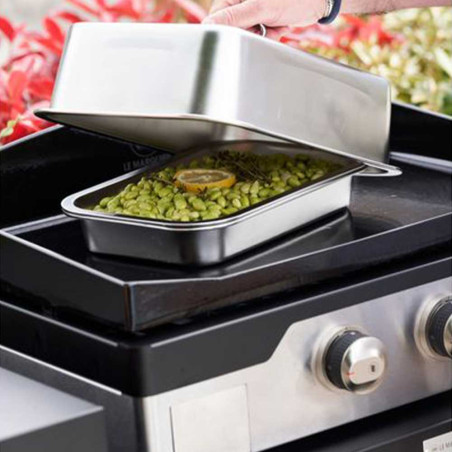 Cloche de cuisson   plat   support ajouré en inox - Le Marquier