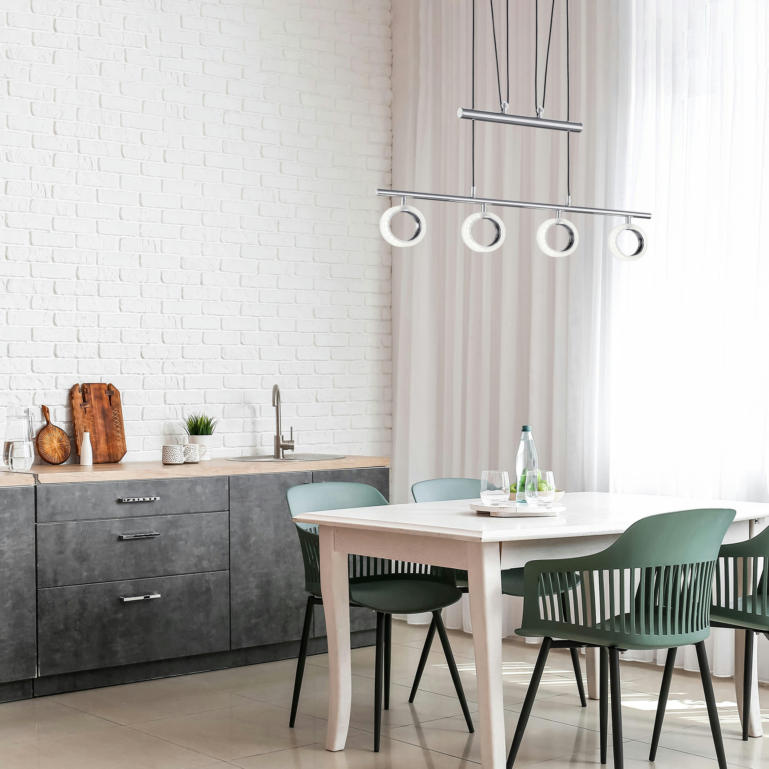 CORLAND II - Suspension en métal argenté