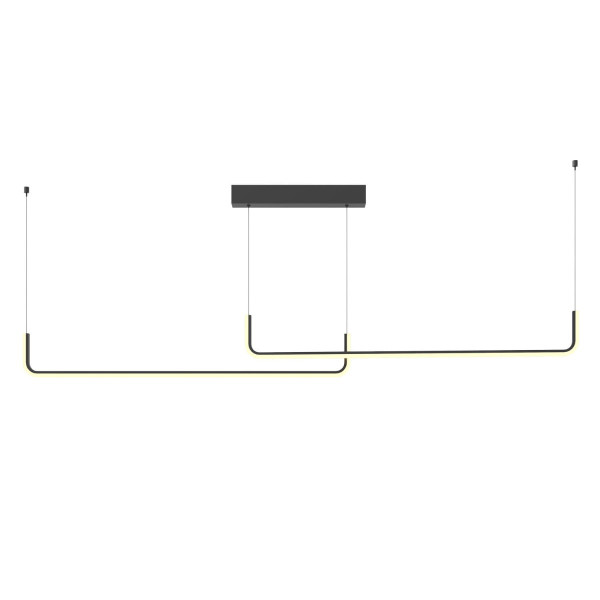 Lampa wisząca URUS liniowa czarna LED 30W biały ciepły 2400lm IP20 Maxlight