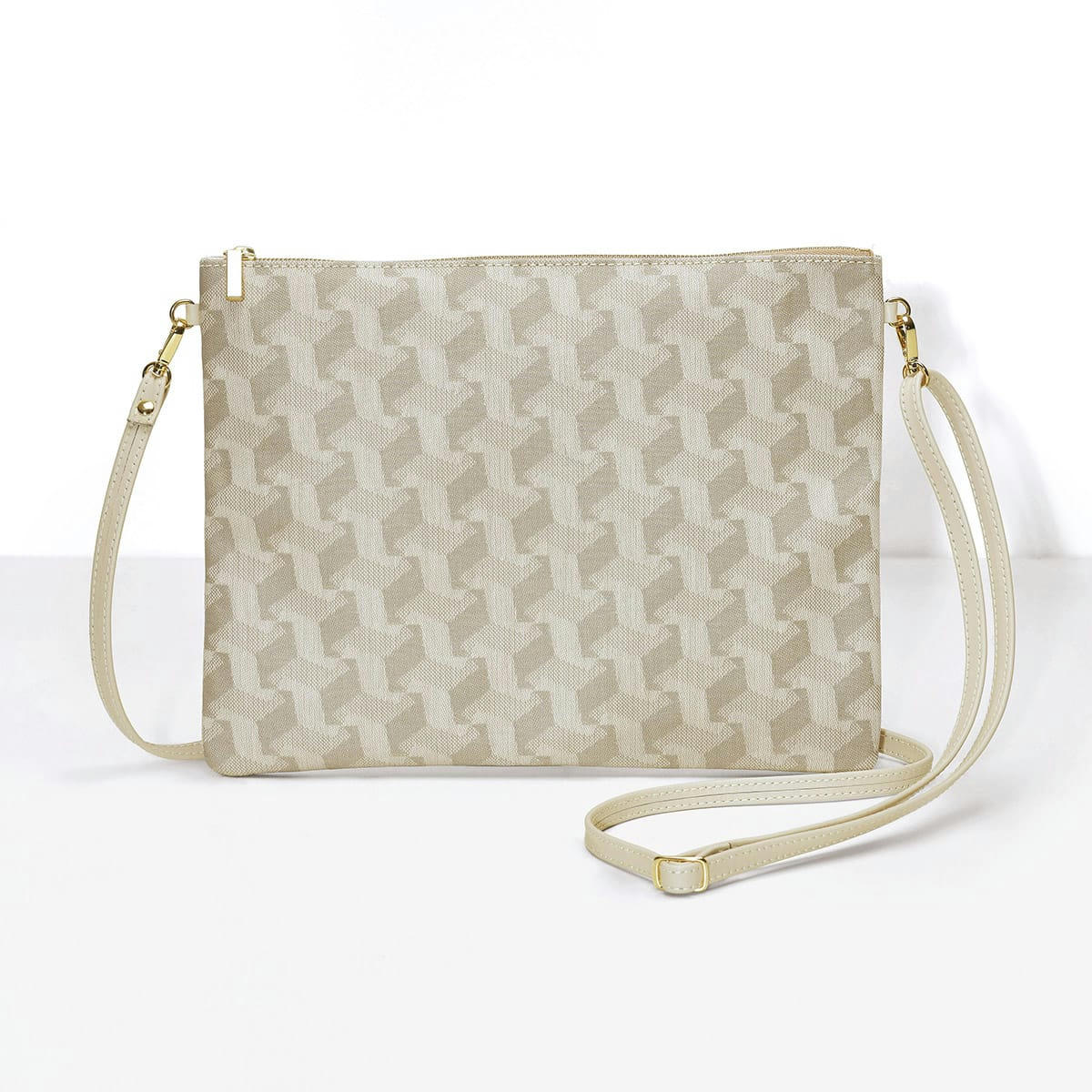 PICTO - Pochette en coton beige 28 x 21