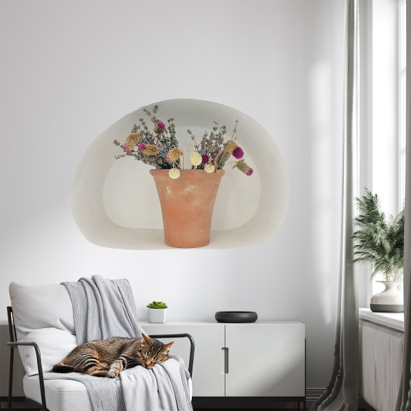 Naklejka dziura 3D sielskie okno efekt dziury 60x41