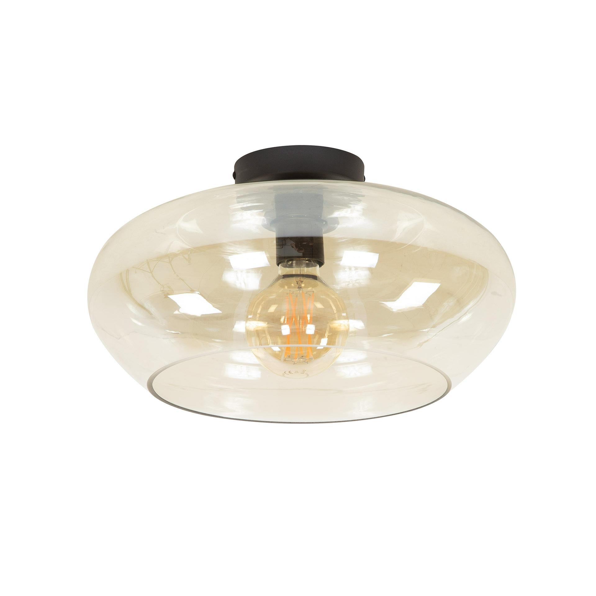 Plafonnier en verre ambré NIAGARA