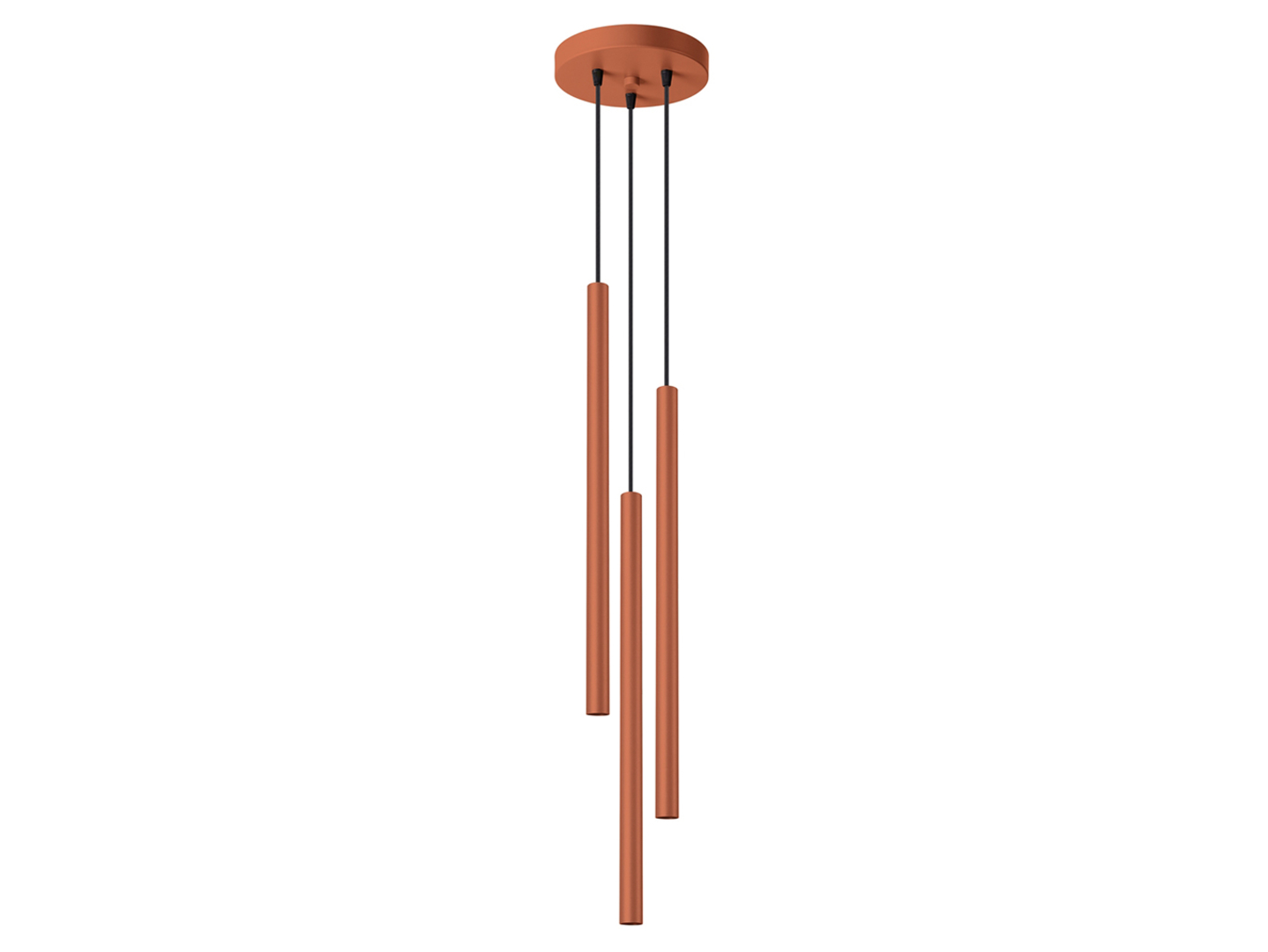 Lampa wisząca Pastelo 3-punktowa stalowa 104 cm czerwona