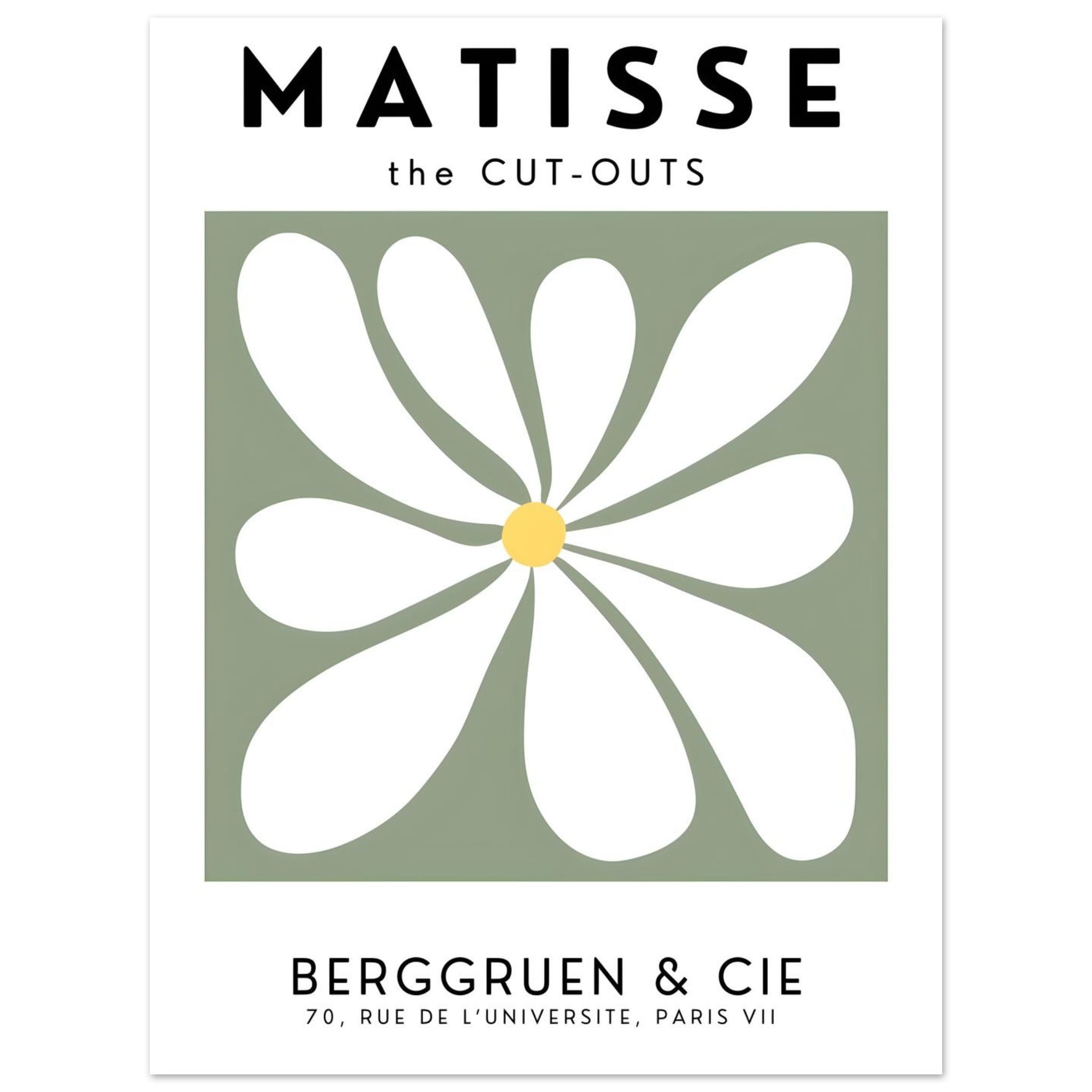 Artfulprints Poster Matisse – Floral motion  - 30x40 cm - Grijs