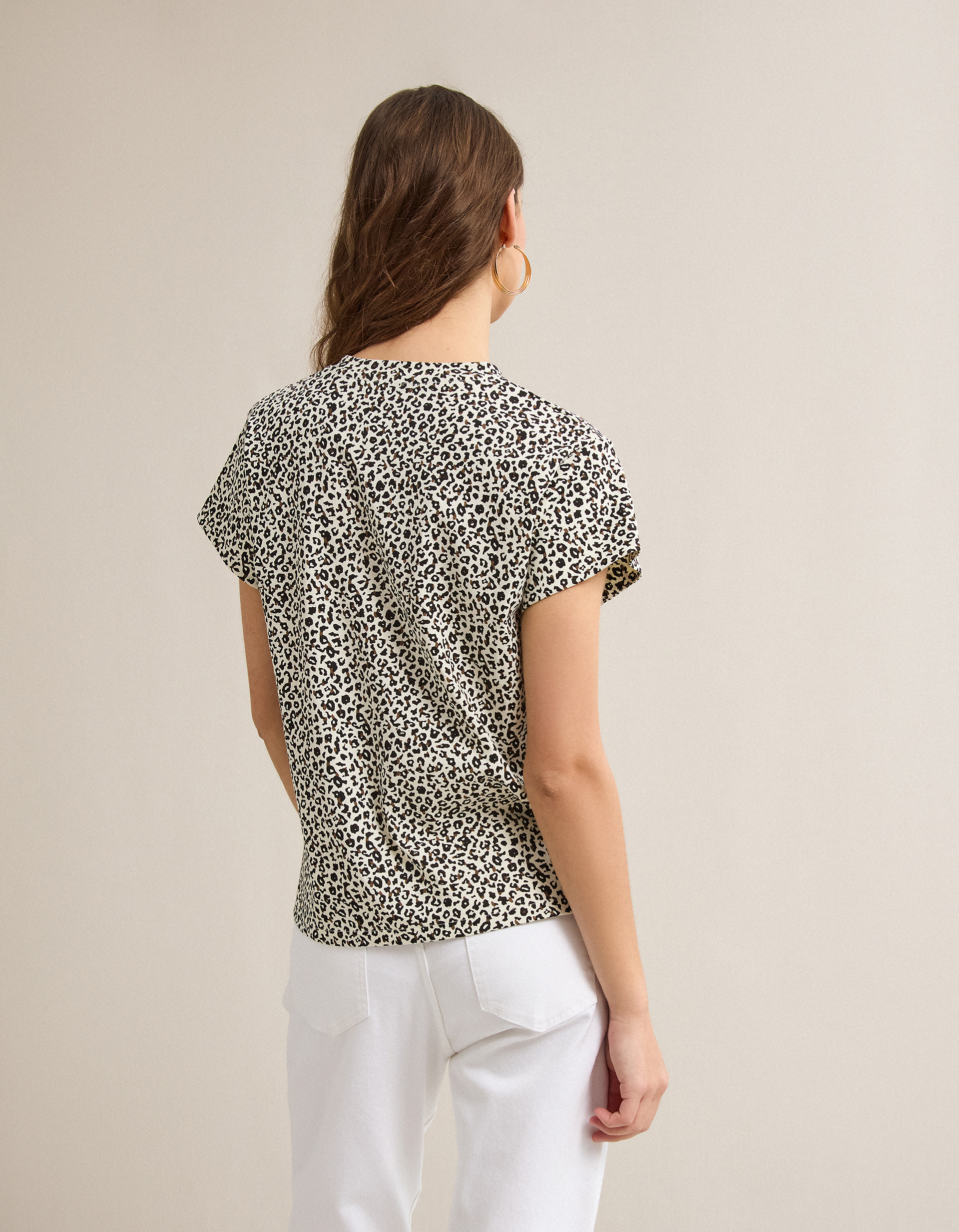 T-shirt Animal Print, Mulher, Preto
