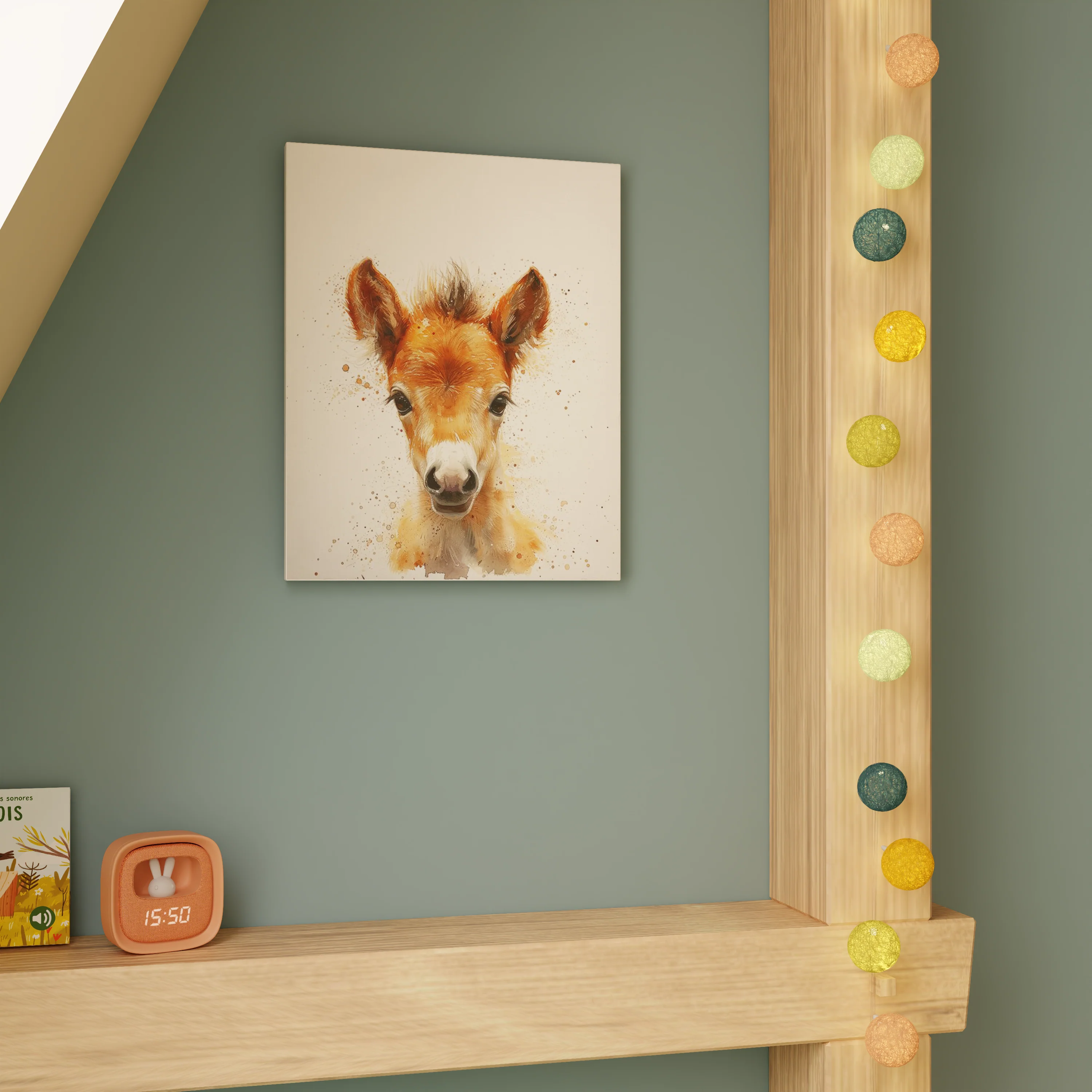 Toile imprimée BABY HORSE 40 x 50 cm