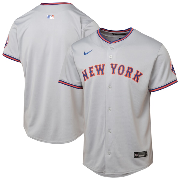 New York Mets Youth Road Limited Jersey - Gray/Royal