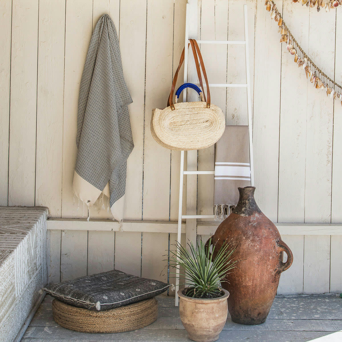 RIO - Fouta coton  100x200 noir