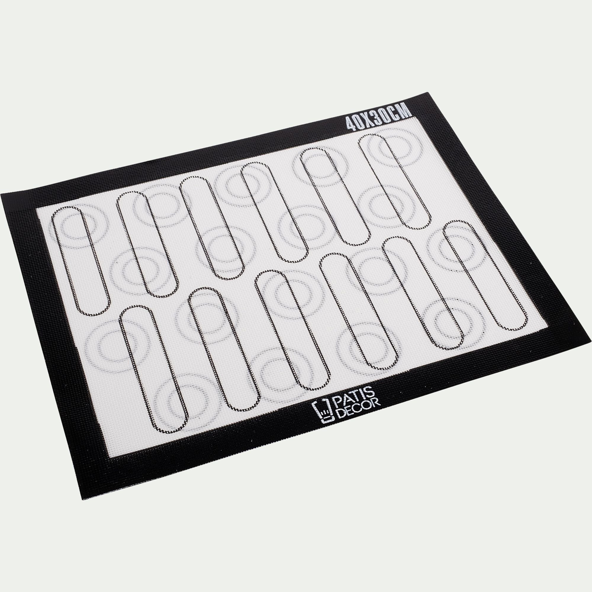 PATISDECOR - Tapis de cuisson en silicone spécial macarons & éclairs 40x30cm - transparent