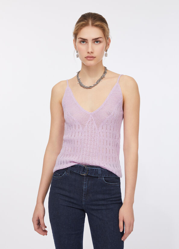 Top in lana e alpaca