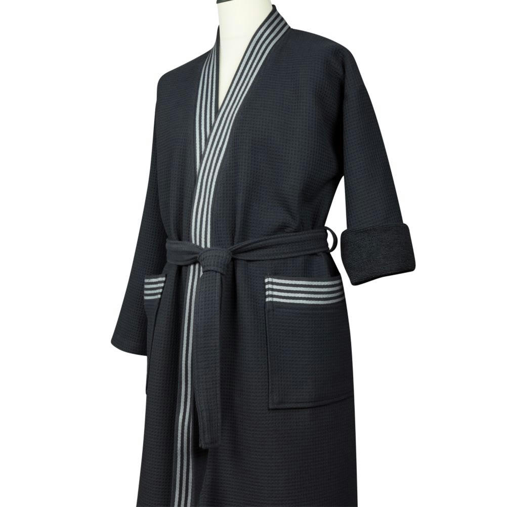 PHENIX - PHENIX - Peignoir en coton gris L-XL