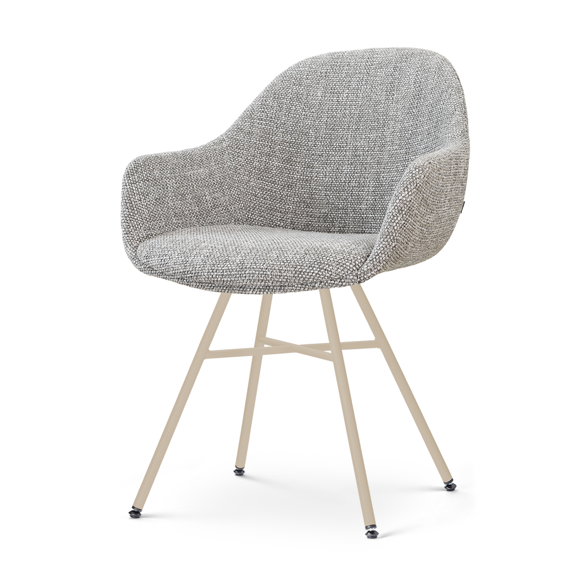 Nolon Noa-Mae eetkamerstoel grijs blend - beige onderstel