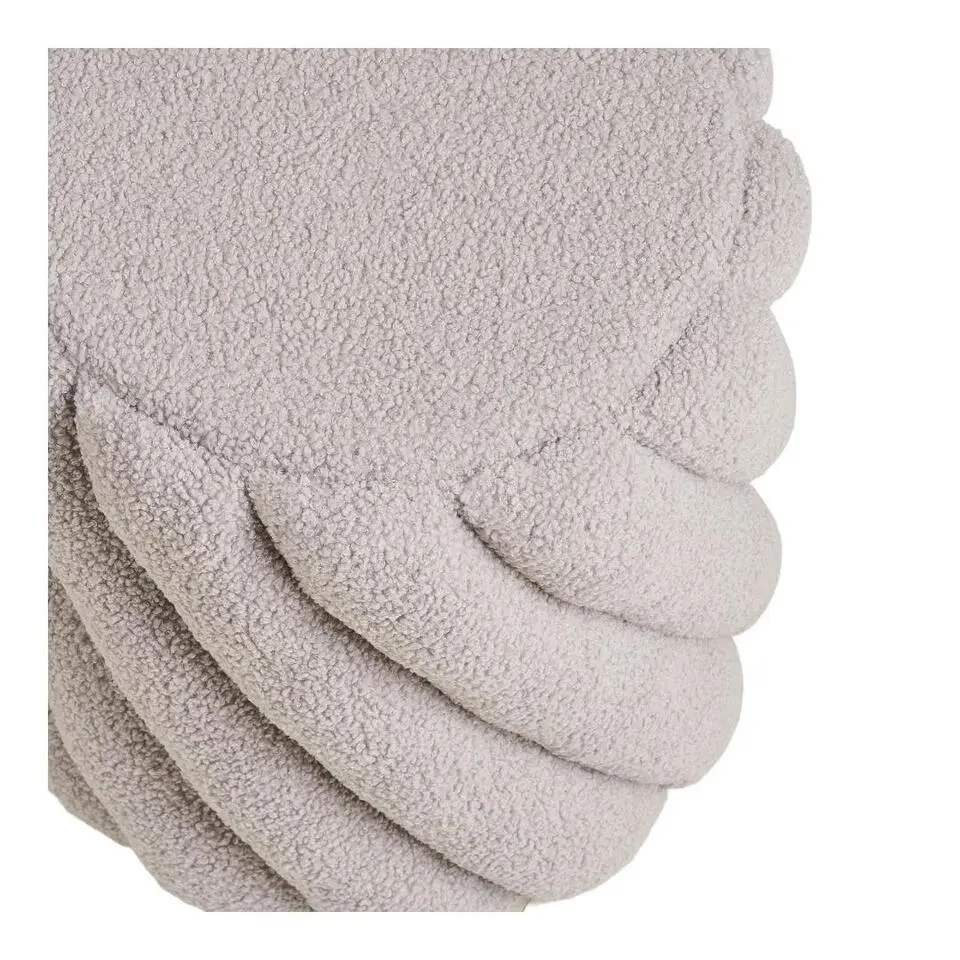 Hioshop Freja poef &Oslash;38cm grijs