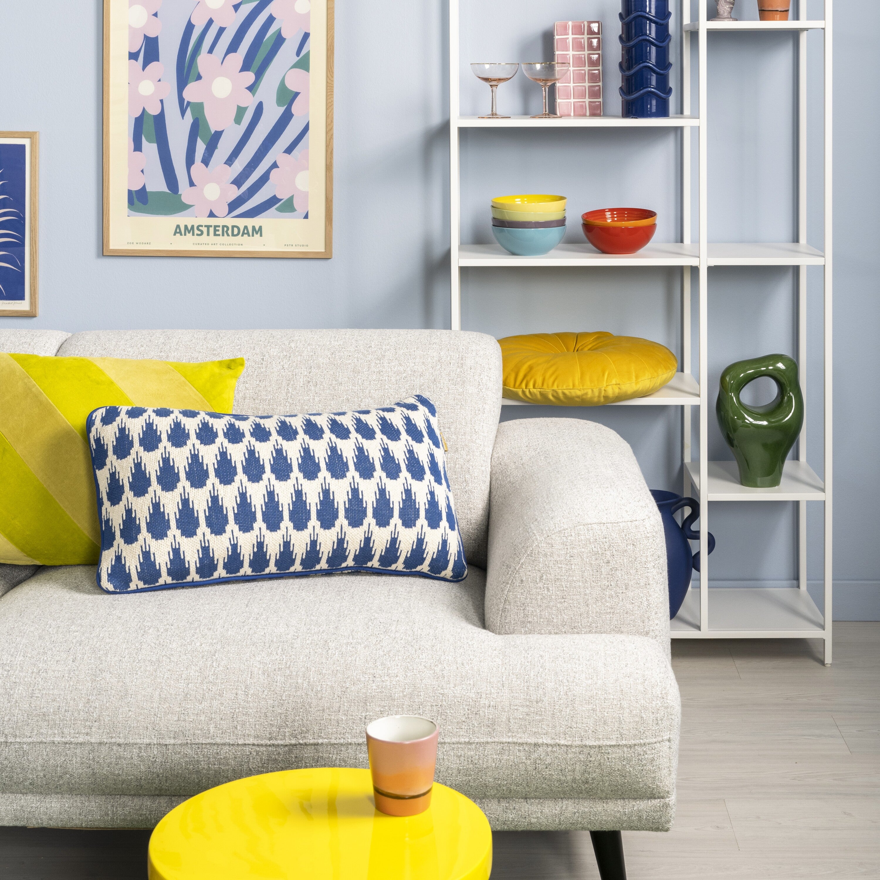 Malagoon Botanic Sierkussen 35 x 60 cm - Blauw