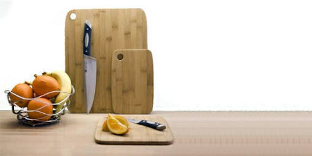 New Scanpan Bamboo 3 Piece 3Pc Cutting Chopping Board Set