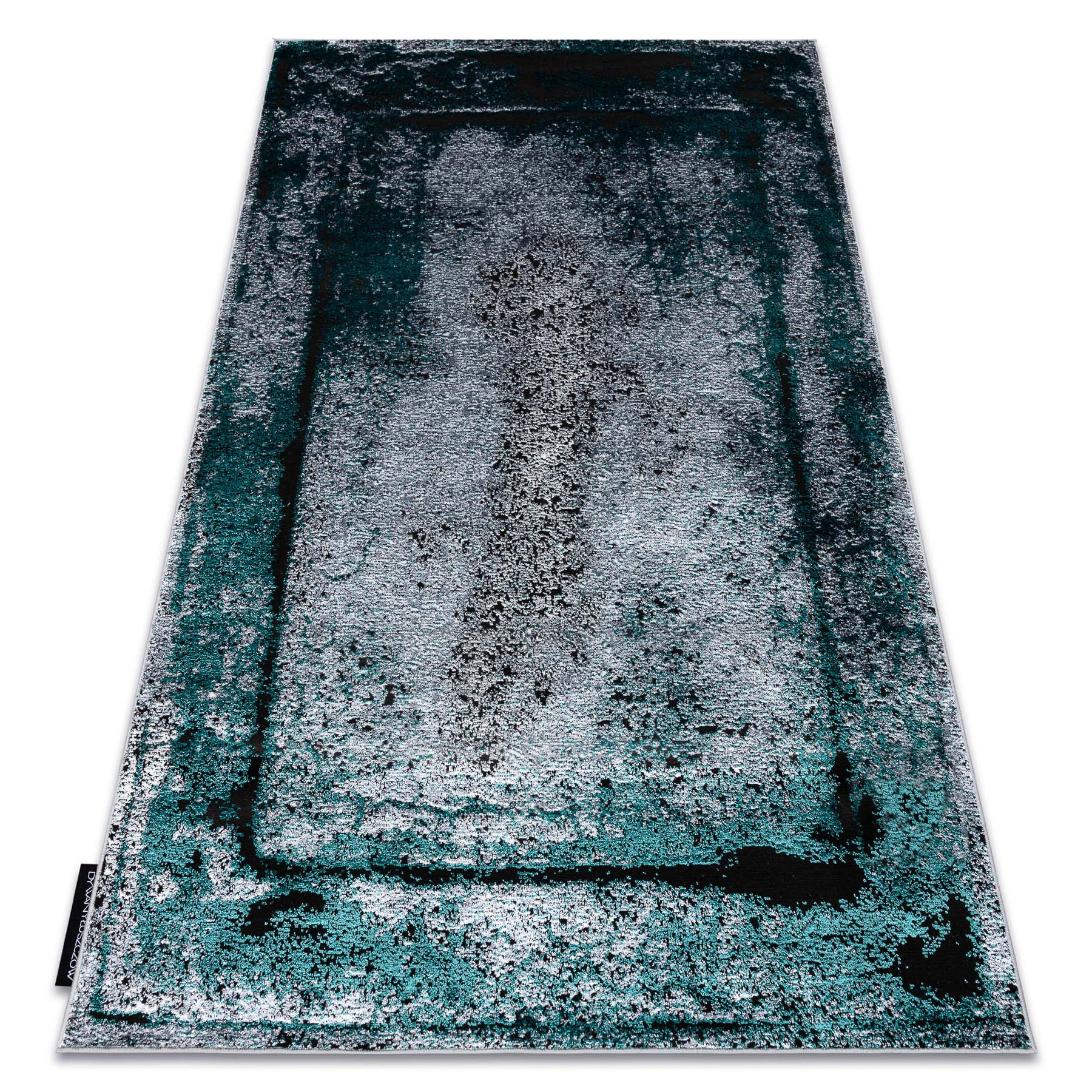 Dywan DE LUXE nowoczesny 624 Ramka - Strukturalny szary / 120x170 cm