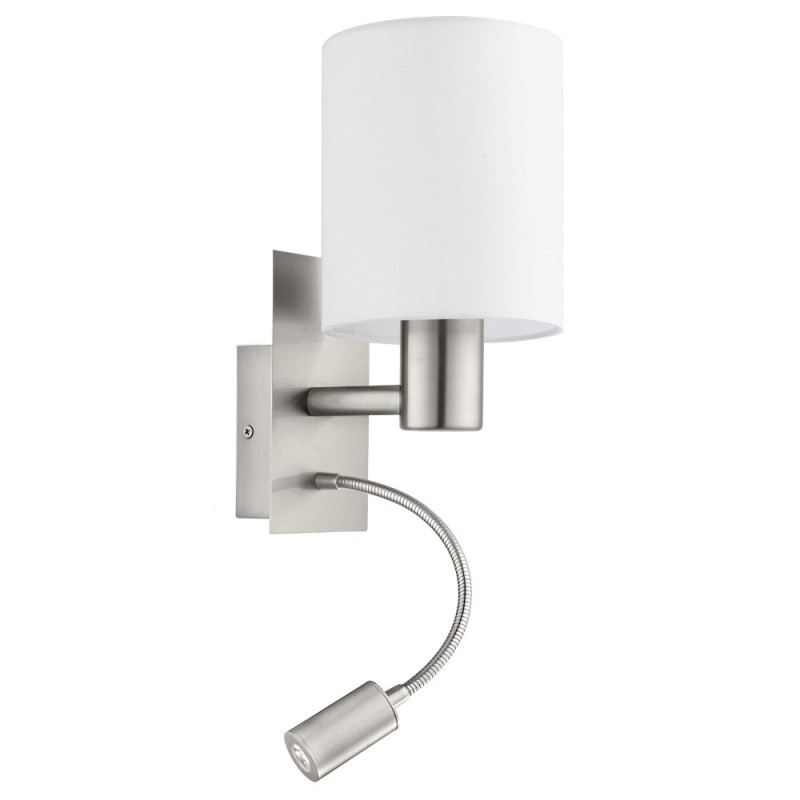 Applique Pasteri nickel et blanche LED et E27 43,8 W EGLO