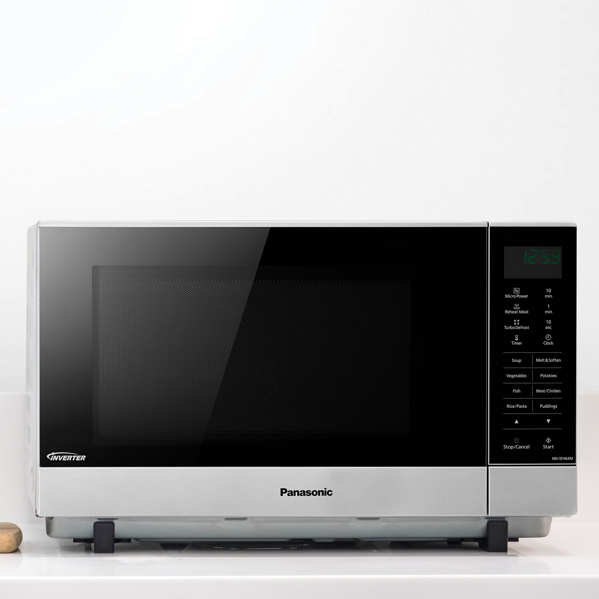 Panasonic NN-SF464MBPQ Flatbed Microwave Oven, 27 Litre, Silver