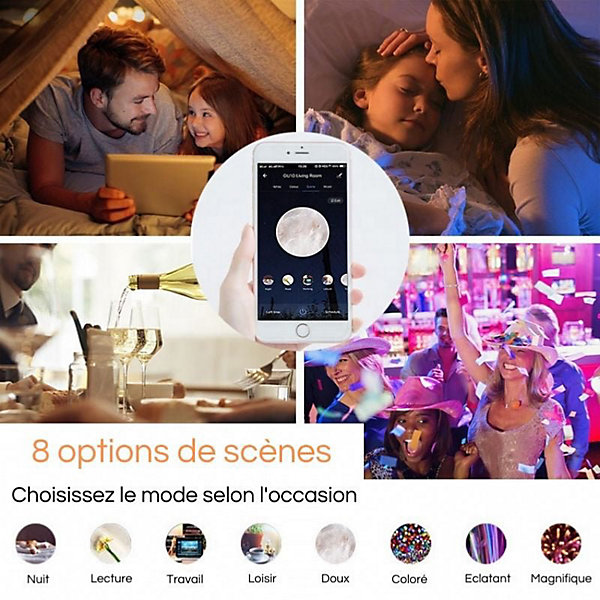 Ampoule LED Connectée WiFi GU10 5W RGBW - SILAMP