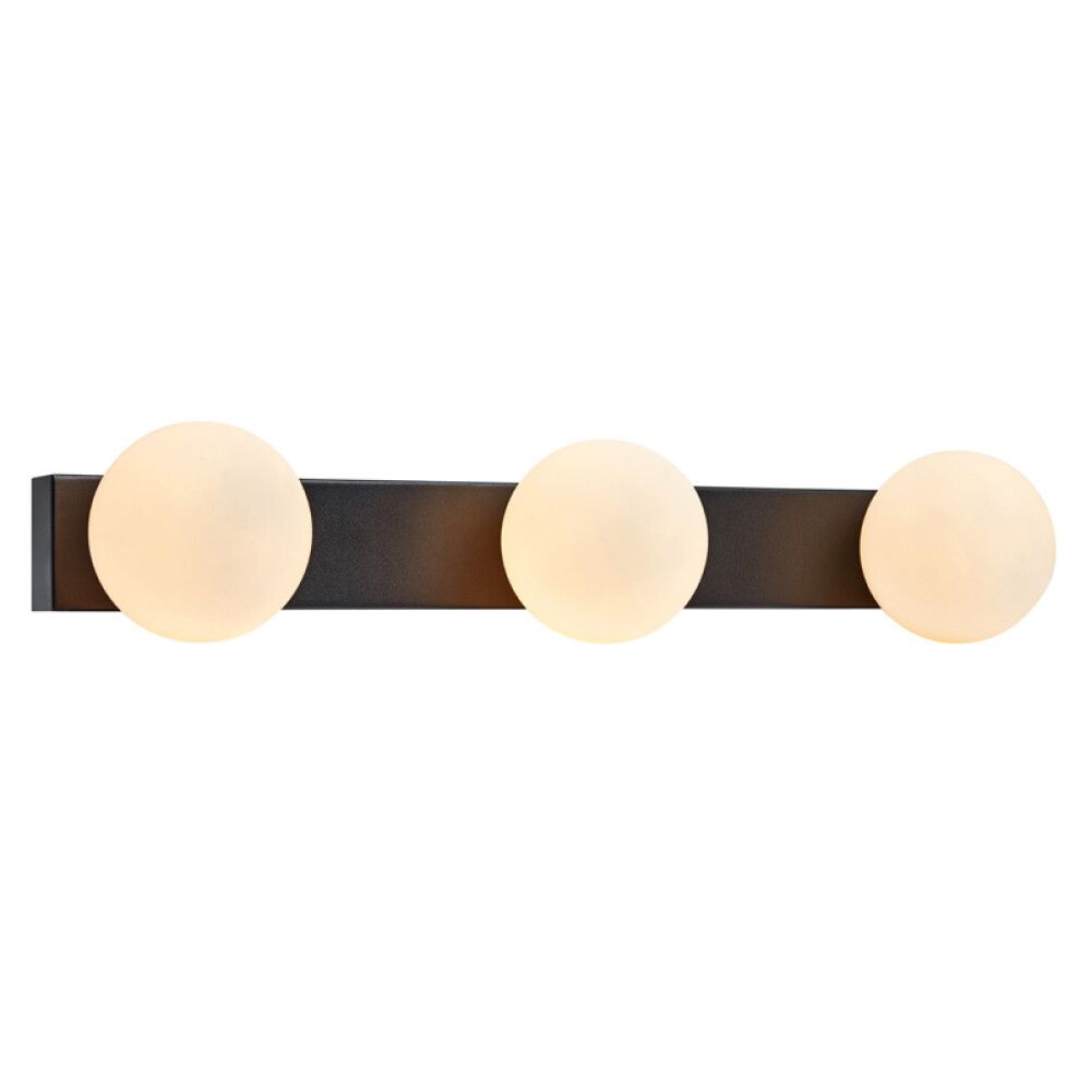 VEGGLAMPE MARKSLÖJD MINI 3 LYSPÆRER SVART/HVIT