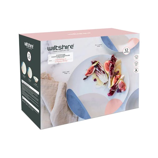 Wiltshire Riverstone Dinner Set of 12 -12pc