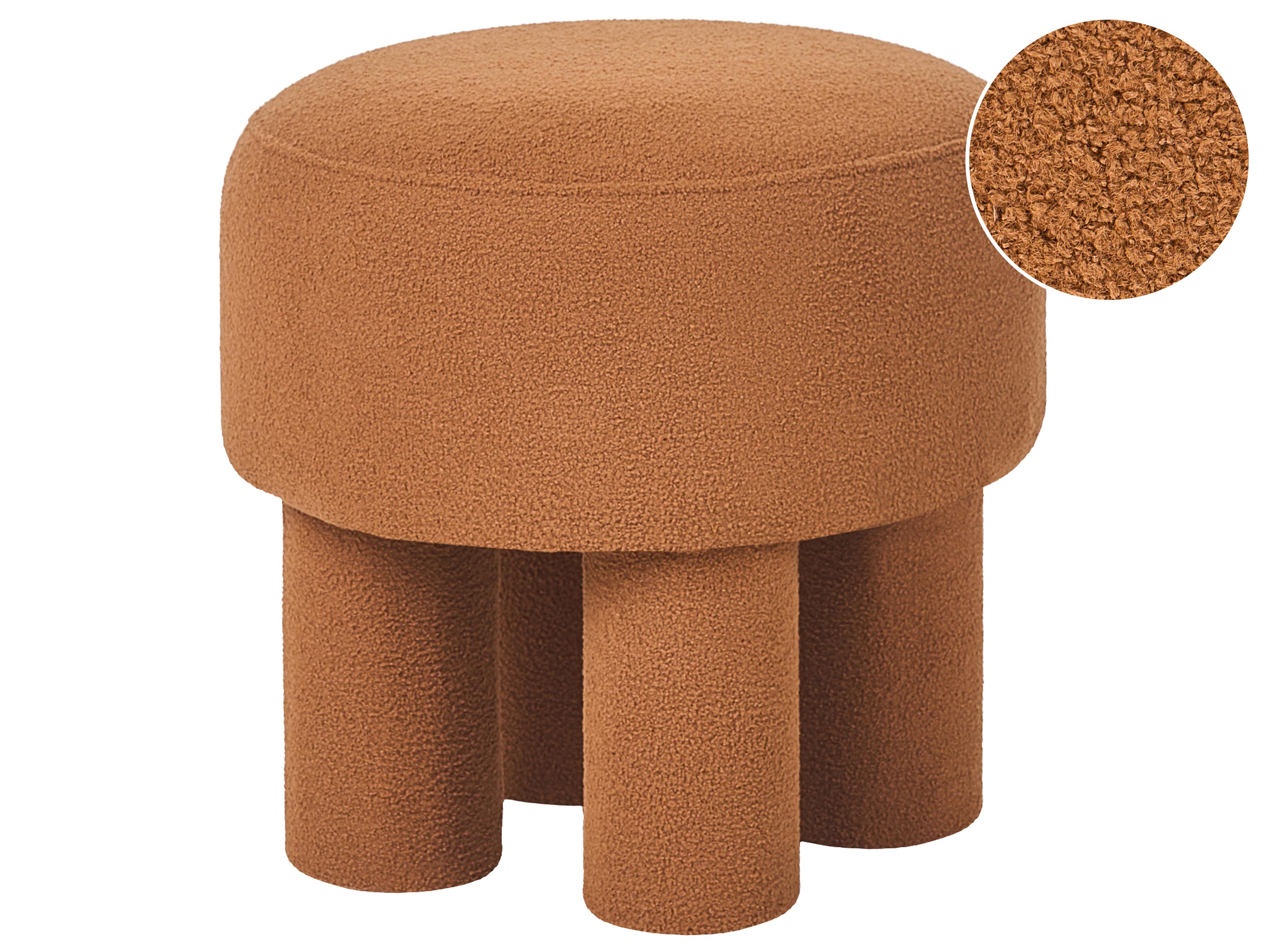 Footstool CANBY Boucle Orange