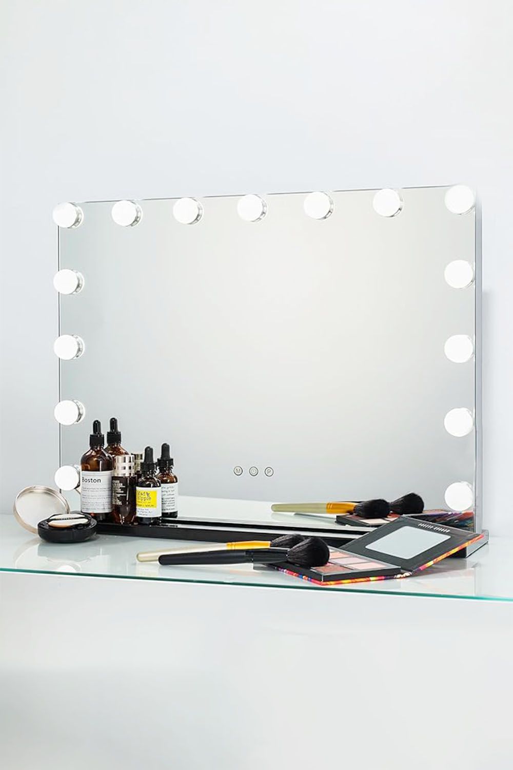 Living and Home Large Hollywood Vanity Mirror with 15 Lights,3 Lighting Modes & Touch Screen Control