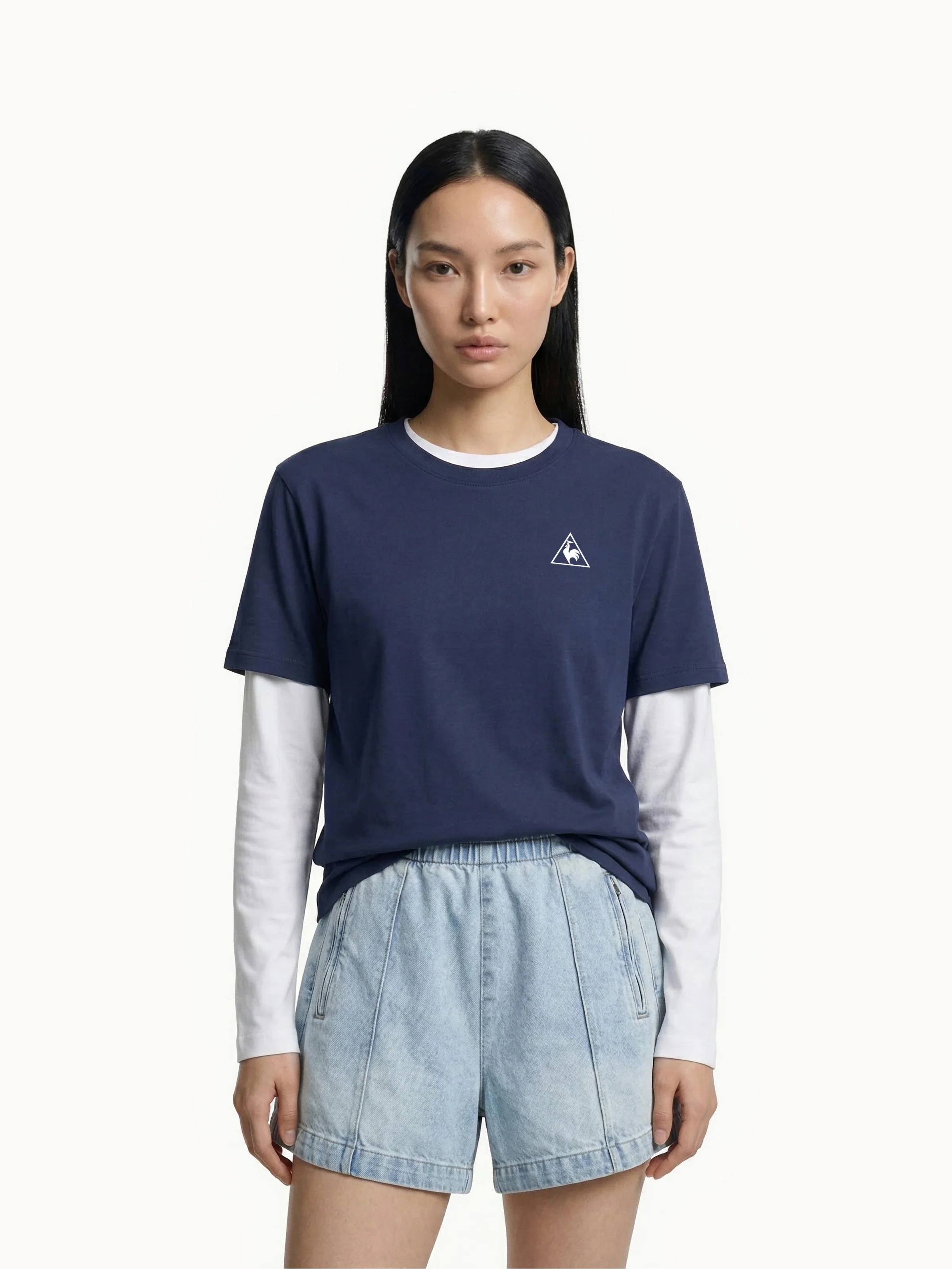 T-shirt en jersey de coton et logo triangle