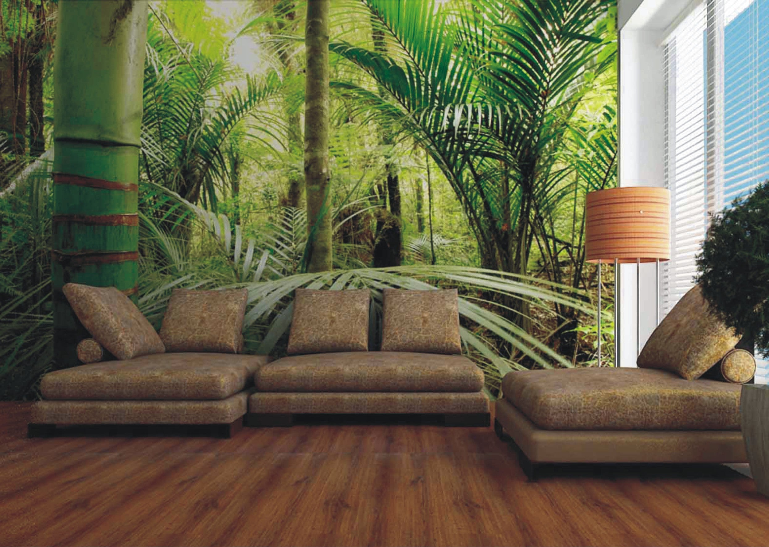 Sanders & Sanders fotobehang jungle-motief groen - 375 x 270 cm - 600477