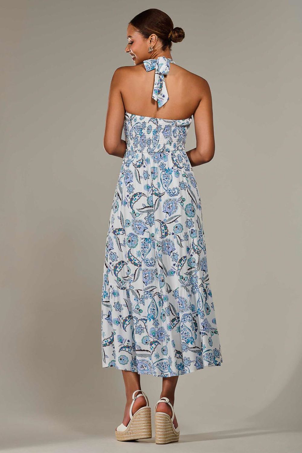 Jolie Moi Halter Neck Maxi Dress