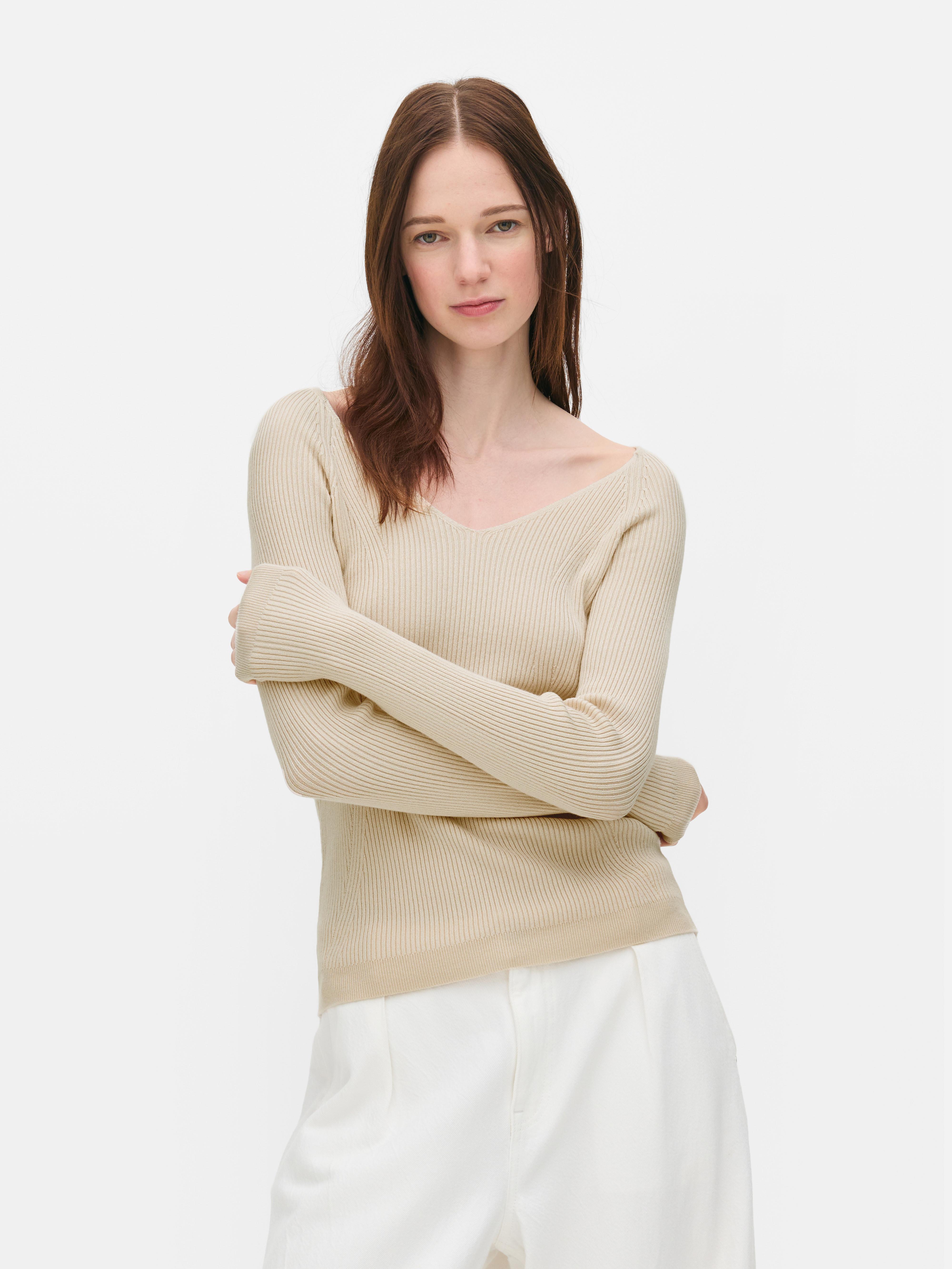 Long Sleeve Ribbed Sweater