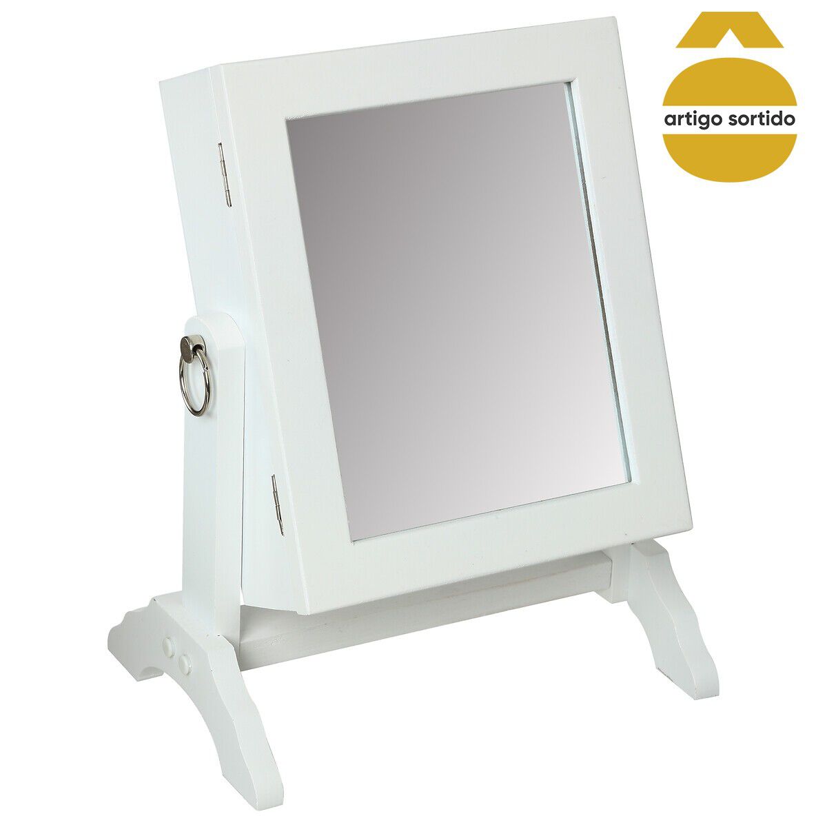 Móvel de bijuteria com espelho