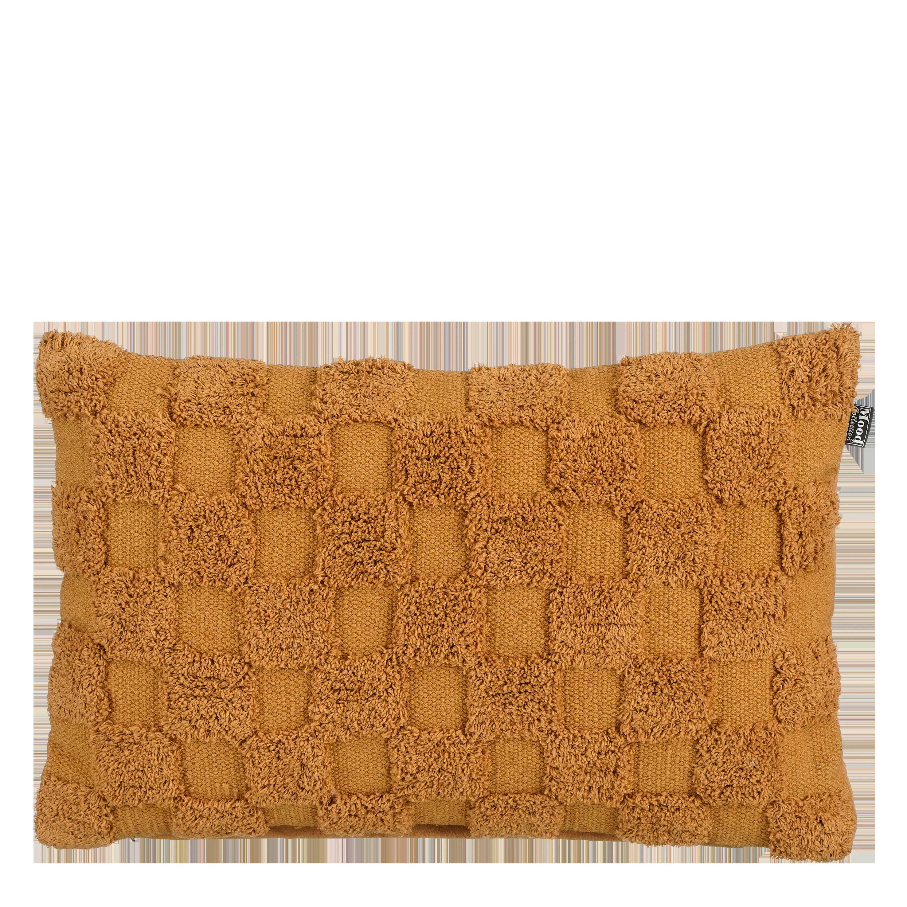 NIKKI - Coussin en coton marron clair 55x35