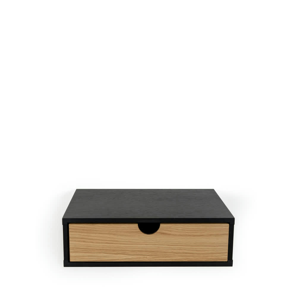FARSTA - Table de chevet murale noir